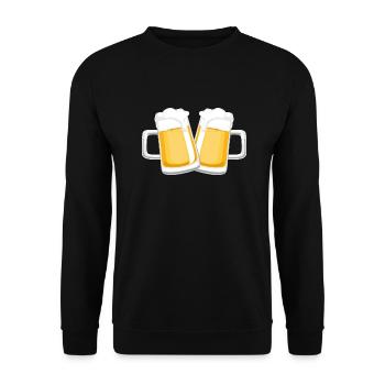 Cheers! - Unisex Pullover - Schwarz - Vorne - Alina (178cm) & Michal (187cm)