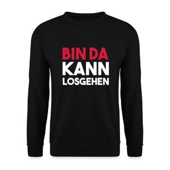 BIN DA can get started - Unisex Sweatshirt - black - Front - Alina (178cm) & Michal (187cm)