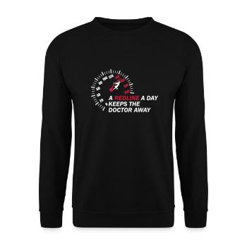 Une voiture Redline A Day - Sweat-shirt Unisexe - noir - Devant - Alina (178cm) & Michal (187cm)