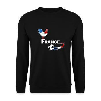 football france 08 - Sweat-shirt Unisexe - noir - Devant - Alina (178cm) & Michal (187cm)