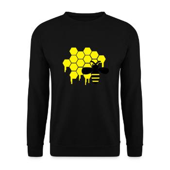 honey_wespe_01 - Unisex Pullover - Schwarz - Vorne - Alina (178cm) & Michal (187cm)