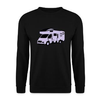 Camper, motor home - On the road - Unisex Sweatshirt - black - Front - Alina (178cm) & Michal (187cm)