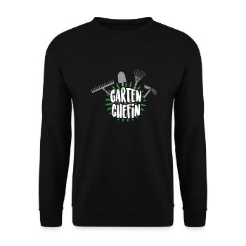 Garten Gärtner Hobby Pflanzen Gartenchefin - Unisex Pullover - Schwarz - Vorne - Alina (178cm) & Michal (187cm)