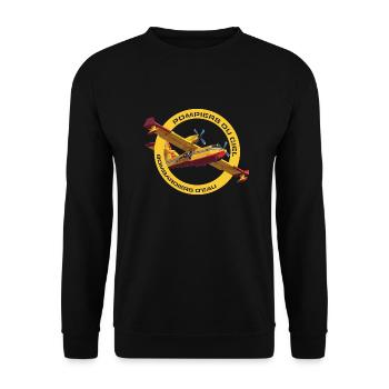 Canadair water bomber - Unisex Sweatshirt - black - Front - Alina (178cm) & Michal (187cm)