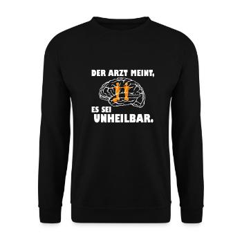 Tischfußball Kickern Tischkicker Tischkickern - Unisex Pullover - Schwarz - Vorne - Alina (178cm) & Michal (187cm)