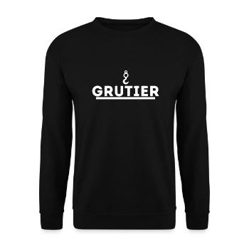 Grutier. cadeau grutier grue - Sweat-shirt Unisexe - noir - Devant - Alina (178cm) & Michal (187cm)