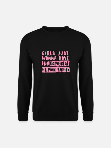 Feminismus Gleichheit rosa Mädchen wollen einfach nur Spaß haben - Unisex Pullover - Schwarz