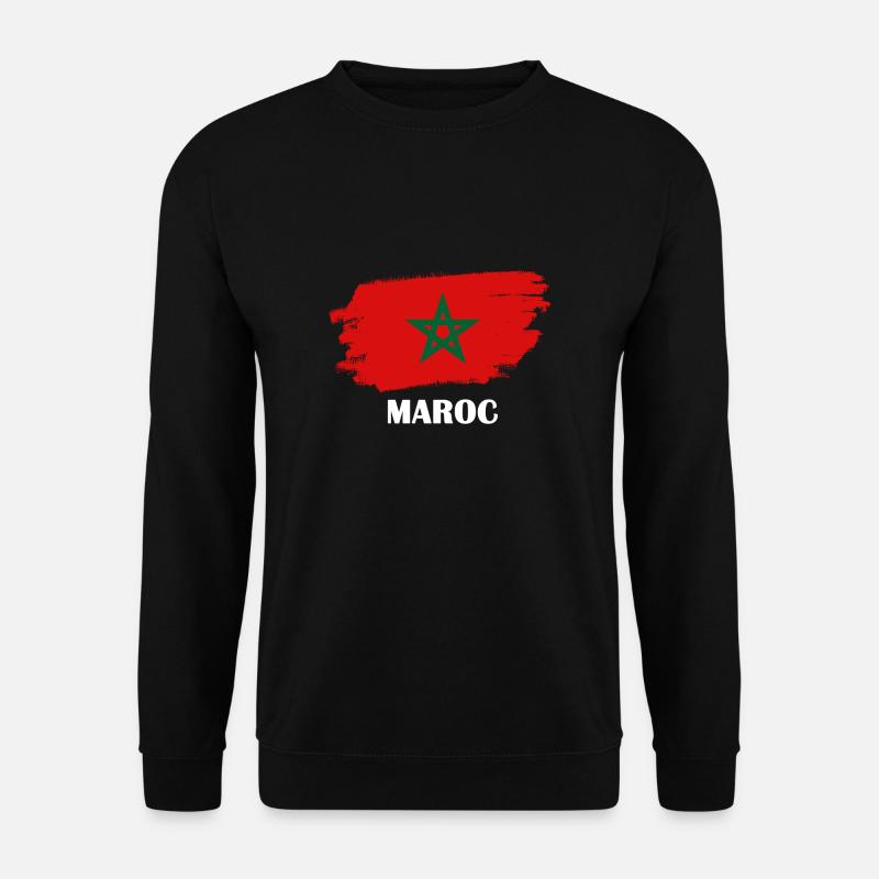 Flagge Marokkos - Unisex Pullover - Schwarz