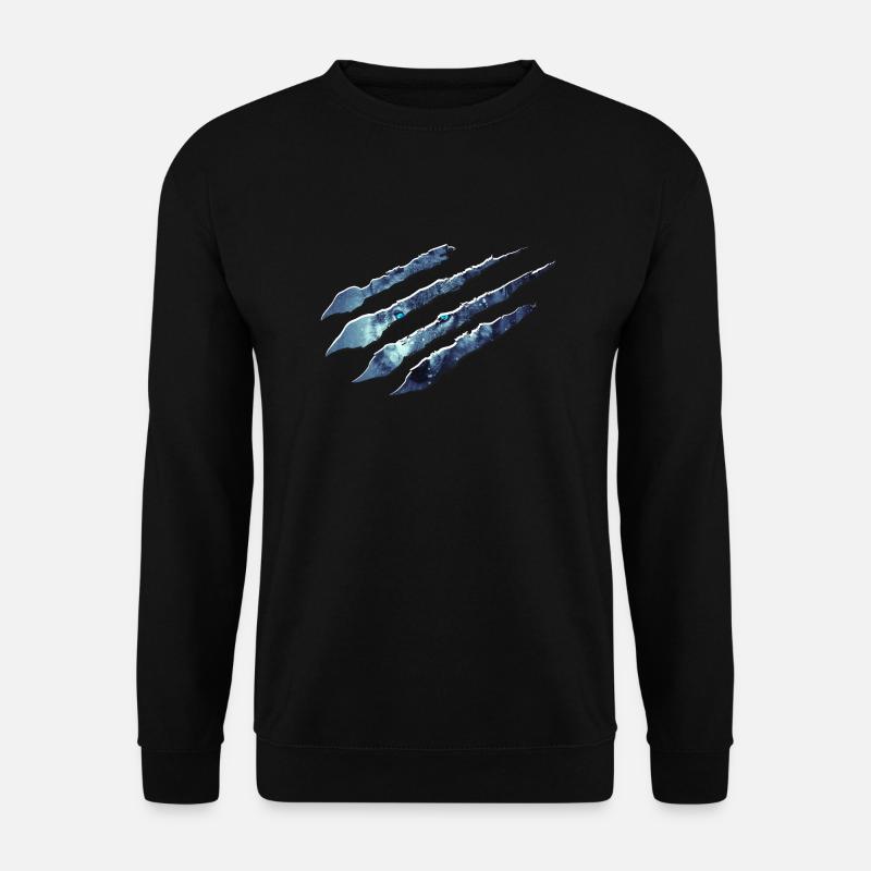 Wolf Scratch Marks Claws Wild - Unisex Sweatshirt - black