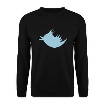 Twitter Logo - Sweat-shirt Unisexe - noir - Devant - Alina (178cm) & Michal (187cm)