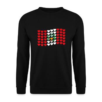 Peru flag heart South America Peruvian heart - Unisex Sweatshirt - black - Front - Alina (178cm) & Michal (187cm)