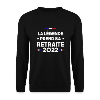 La Légende Prend Sa Retraite 2022 - Sweat-shirt Unisexe - noir - Devant - Alina (178cm) & Michal (187cm)