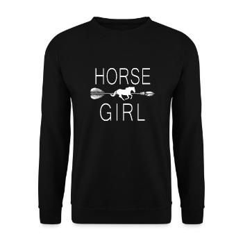 fille de cheval - Sweat-shirt Unisexe - noir - Devant - Alina (178cm) & Michal (187cm)