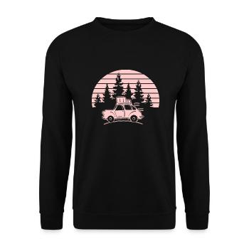 Le chemin est l’objectif Roadtrip Travel Holiday Camping - Sweat-shirt Unisexe - noir - Devant - Alina (178cm) & Michal (187cm)