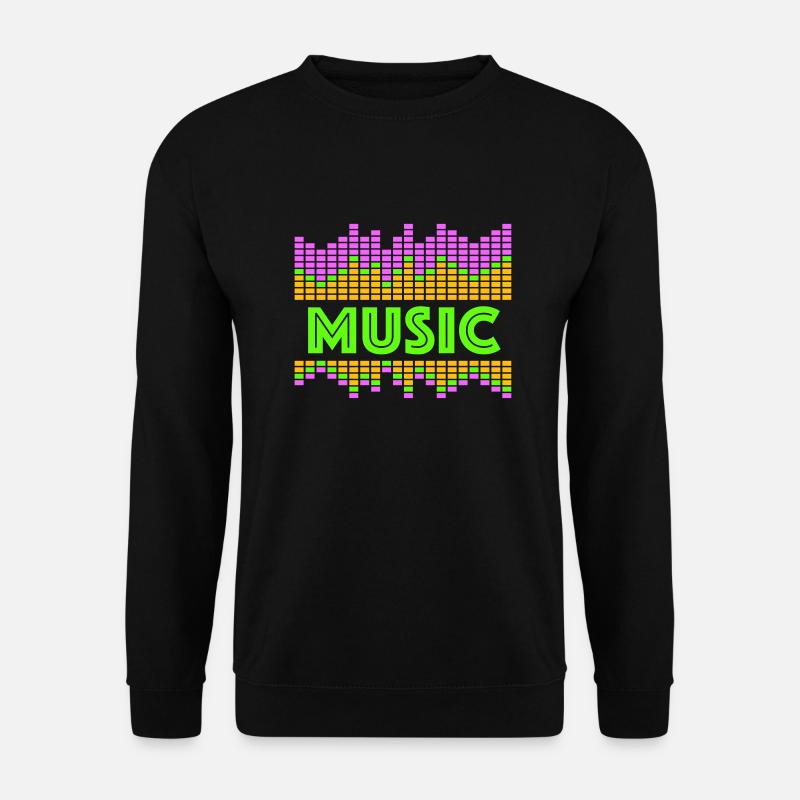 Music Equalizer LED Lichter Rhythmus tanzen Stereo - Unisex Pullover - Schwarz