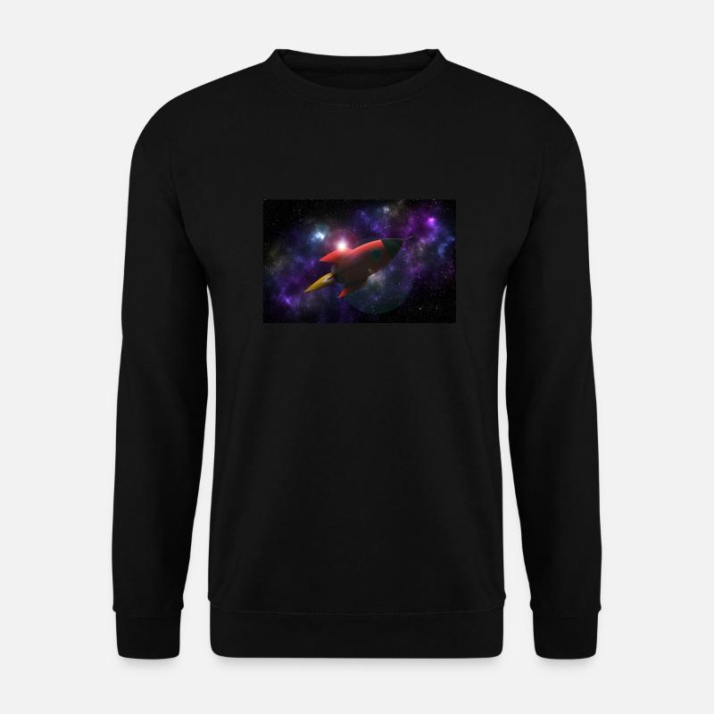 Rockey im Weltraum - Unisex Pullover - Schwarz