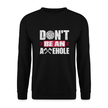 Axe Hatchet Throwing Hatchet Ax Thrower Dont Be - Unisex Pullover - Schwarz - Vorne - Alina (178cm) & Michal (187cm)