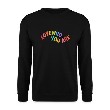 Love who you are - Sweat-shirt Unisexe - noir - Devant - Alina (178cm) & Michal (187cm)