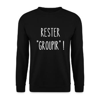 rester groupir - Sweat-shirt Unisexe - noir - Devant - Alina (178cm) & Michal (187cm)