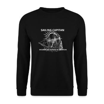 SAILING CAPITAN - Unisex Pullover - Schwarz - Vorne - Alina (178cm) & Michal (187cm)