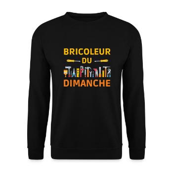 BRICOLEUR DU DIMANCHE - Sweat-shirt Unisexe - noir - Devant - Alina (178cm) & Michal (187cm)