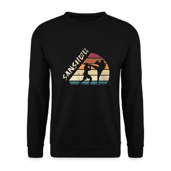 Chinese Martial Arts Chinese Boxing Sanshou - Unisex Sweatshirt - black - Front - Alina (178cm) & Michal (187cm)