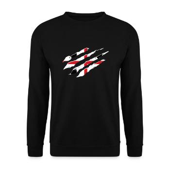 Sardinien Flagge Sardische Fahne Sardegna Fahne - Unisex Pullover - Schwarz - Vorne - Alina (178cm) & Michal (187cm)