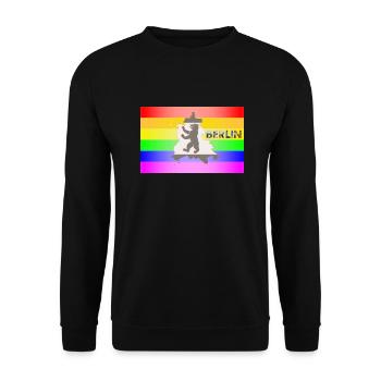 CSD Berlin Gay Pride - Unisex Sweatshirt - black - Front - Alina (178cm) & Michal (187cm)
