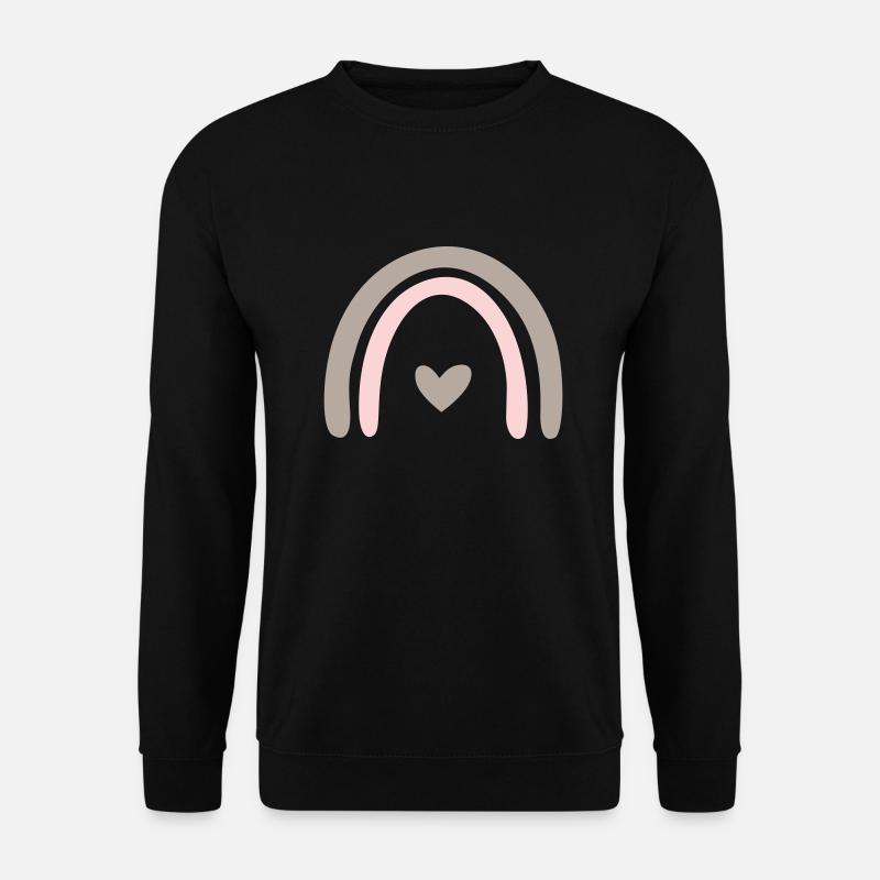 Regenbogen Herz - Unisex Pullover - Schwarz