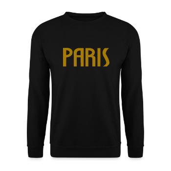 Paris - Sweat-shirt Unisexe - noir - Devant - Alina (178cm) & Michal (187cm)