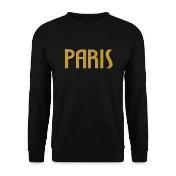 Paris - Sweat-shirt Unisexe - noir - Devant - Alina (178cm) & Michal (187cm)
