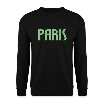 Paris - Sweat-shirt Unisexe - noir - Devant - Alina (178cm) & Michal (187cm)