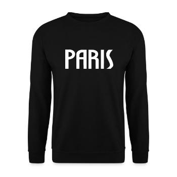 Paris - Sweat-shirt Unisexe - noir - Devant - Alina (178cm) & Michal (187cm)