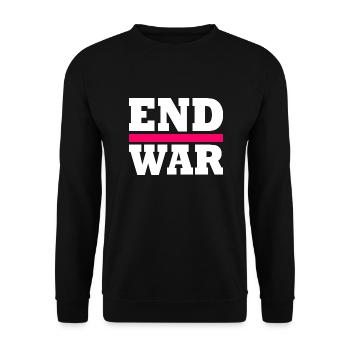 End war - Sweat-shirt Unisexe - noir - Devant - Alina (178cm) & Michal (187cm)