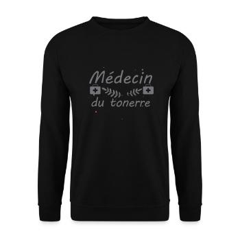 Tshirt homme Médecin du tonerre - Sweat-shirt Unisexe - noir - Devant - Alina (178cm) & Michal (187cm)