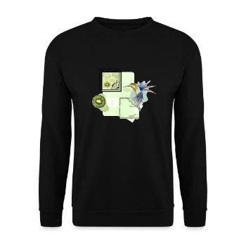 Green aesthetic pictures shirts hoodies etc mild - Unisex Sweatshirt - black - Front - Alina (178cm) & Michal (187cm)