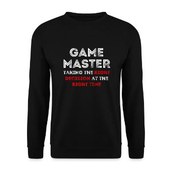 Game Master Taking the right decision .. - Sweat-shirt Unisexe - noir - Devant - Alina (178cm) & Michal (187cm)