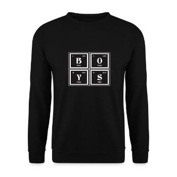 | de l’alcool Tableau périodique des éléments - Sweat-shirt Unisexe - noir - Devant - Alina (178cm) & Michal (187cm)