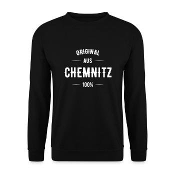 Chemnitz - Unisex Pullover - Schwarz - Vorne - Alina (178cm) & Michal (187cm)