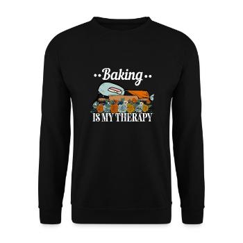 Boulangerie Baker Boulangerie Boulangerie Gâteau de confiserie - Sweat-shirt Unisexe - noir - Devant - Alina (178cm) & Michal (187cm)