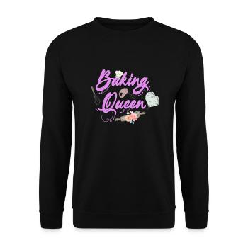 Boulangerie Baker Boulangerie Boulangerie Gâteau de confiserie - Sweat-shirt Unisexe - noir - Devant - Alina (178cm) & Michal (187cm)
