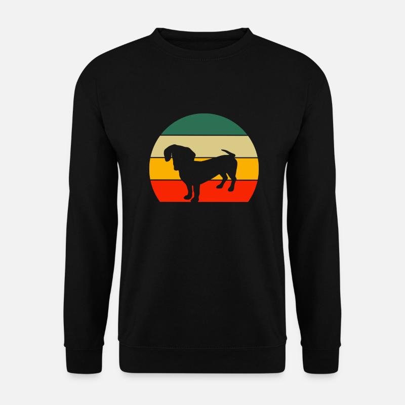 Retro Dackel - Unisex Pullover - Schwarz