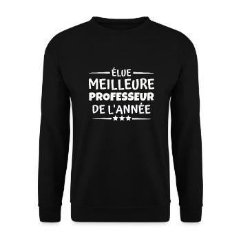 élue meilleure professeur / femme professeur - Sweat-shirt Unisexe - noir - Devant - Alina (178cm) & Michal (187cm)