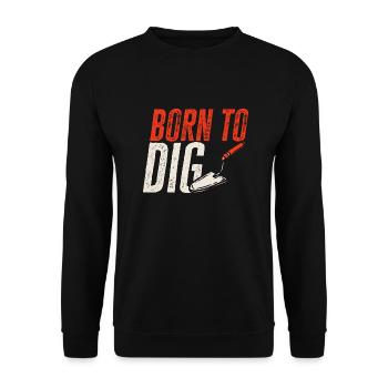 Archaeology Gift Archaeologist - Unisex Sweatshirt - black - Front - Alina (178cm) & Michal (187cm)
