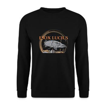 Angel Design Hecht Fishing Shirt - Unisex Pullover - Schwarz - Vorne - Alina (178cm) & Michal (187cm)