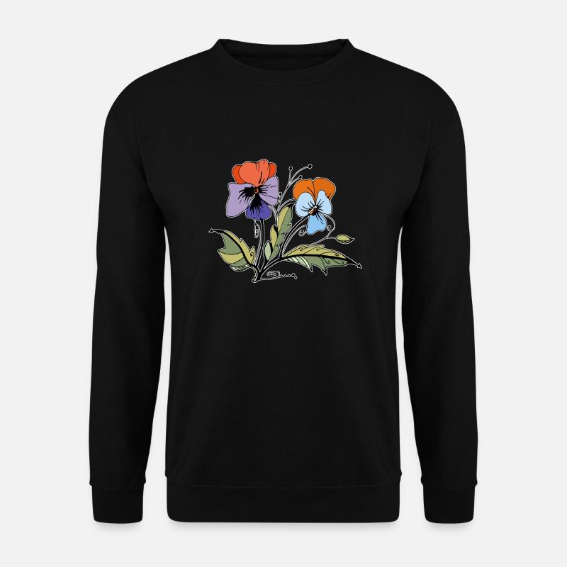 Blumen - Unisex Pullover - Schwarz