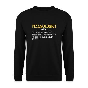 Pizza Baker Pizza Lovers Pizza Gift - Unisex Sweatshirt - black - Front - Alina (178cm) & Michal (187cm)
