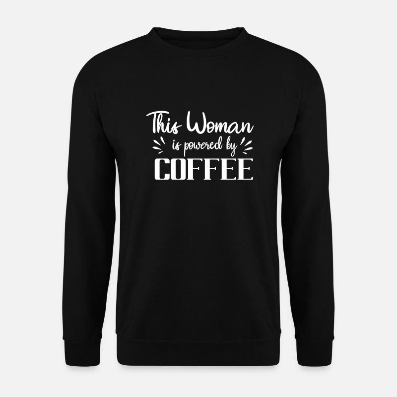 Mama mit Kaffee - Unisex Pullover - Schwarz