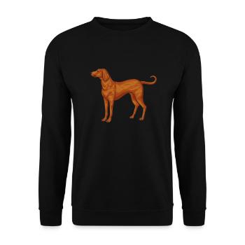 Redbone Coonhound Dog Gift - Unisex Sweatshirt - black - Front - Alina (178cm) & Michal (187cm)