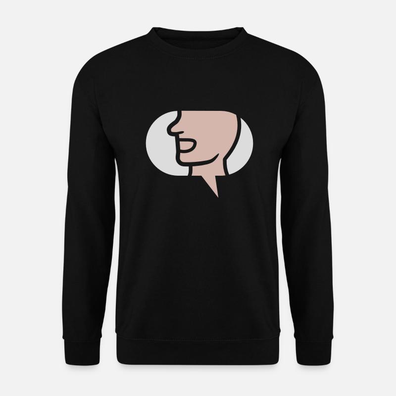Chat Simple Symbol Speech Bubble - Unisex Sweatshirt - black